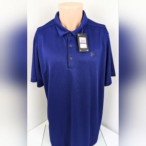Men's Under Armour Blue Tech Golf Polo Shirt 2XL